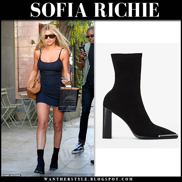 outfits with black sock boots