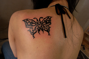2012 Butterfly Tattoos on Shoulder