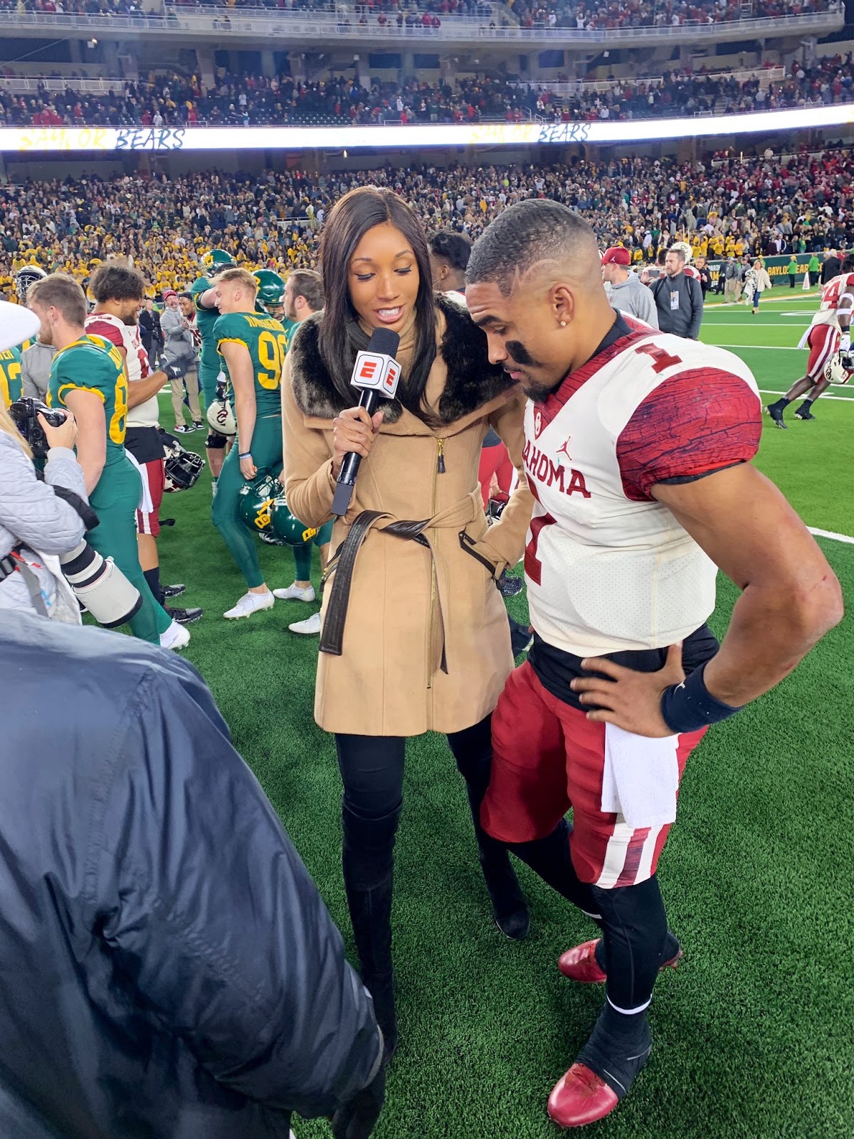 Jalen living the dream with my girl Maria Taylor.