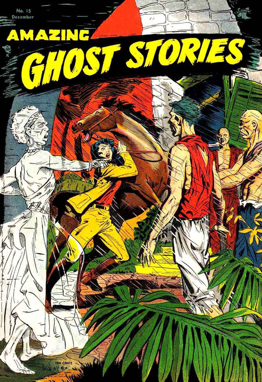 Amazing Ghost Stories v1 #15 - Matt Baker 1950s golden age comic book cover art