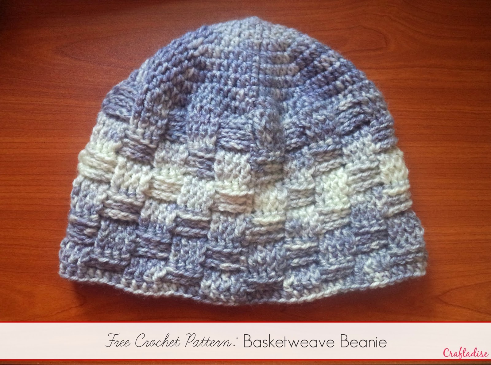 Free Crochet Pattern: Basketweave Beanie