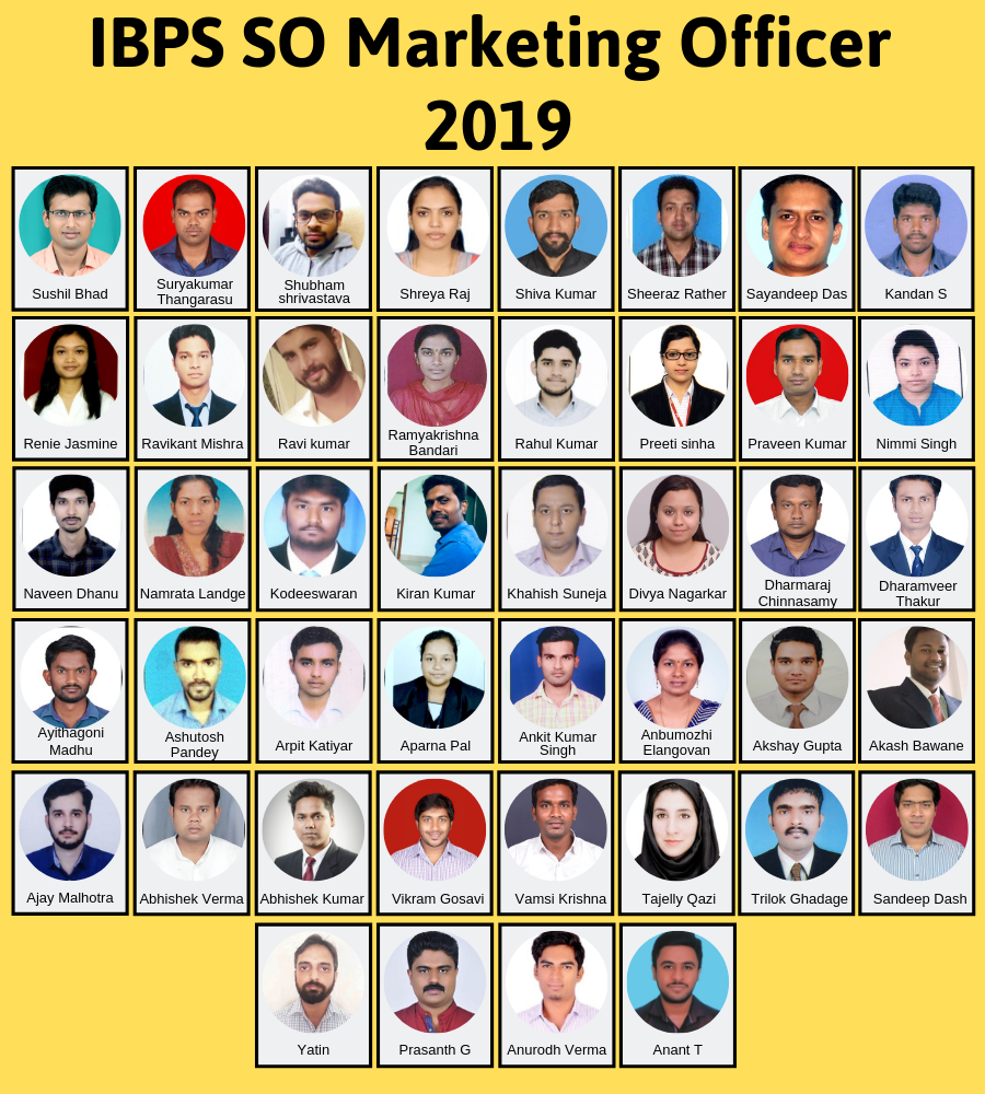 IBPS SO Marketing Officer 2019