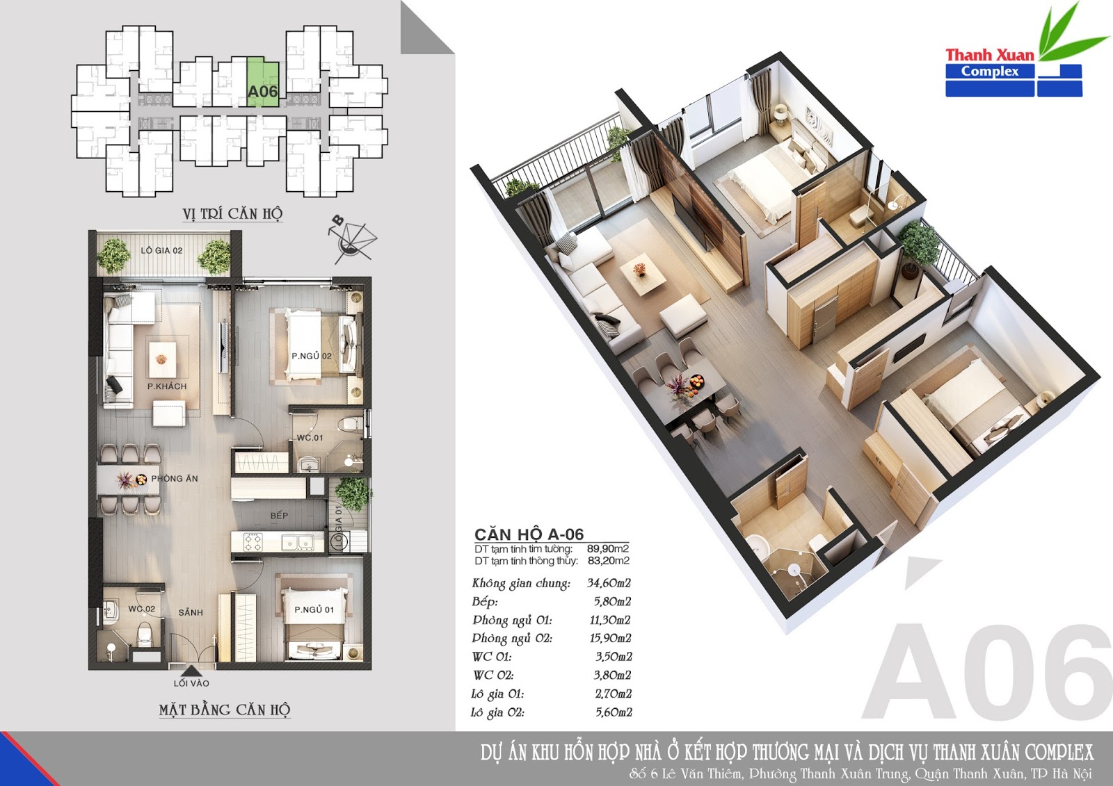 Căn hộ A06 Chung cư Hapulico 24t3 (Thanh Xuân Complex) diện tích tim tường 89,90m2 diện tích thông thuỷ 83,20m2, thiết kế 02 phòng ngủ 02 vệ sinh. Ban công Đông Bắc hướng cửa vào Tây Nam. Căn hộ A06 Chung cư Hapulico 24t3 (Thanh Xuân Complex) diện tích tim tường 89,90m2 diện tích thông thuỷ 83,20m2, thiết kế 02 phòng ngủ 02 vệ sinh. Ban công Đông Bắc hướng cửa vào Tây Nam.