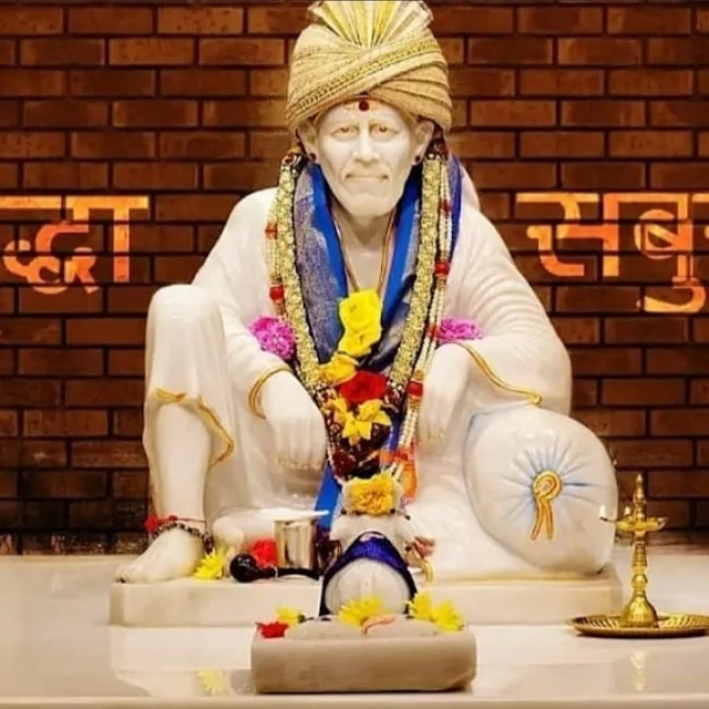 Sai baba in this images temple