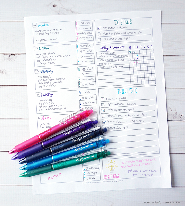 Free Printable Monthly and Weekly Planner! #PowerToThePen #PilotYourLife