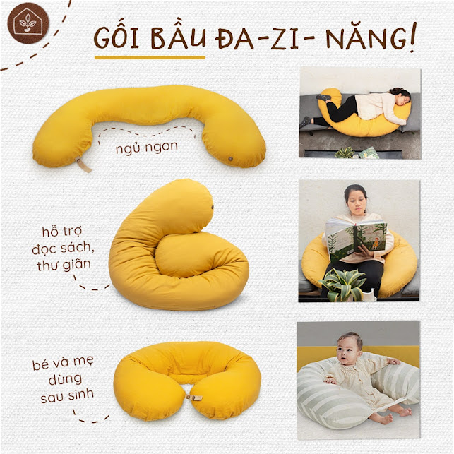 [A159] Vì sao nên lựa chọn gối ôm ruột bông gòn lông vũ cho Bà Bầu