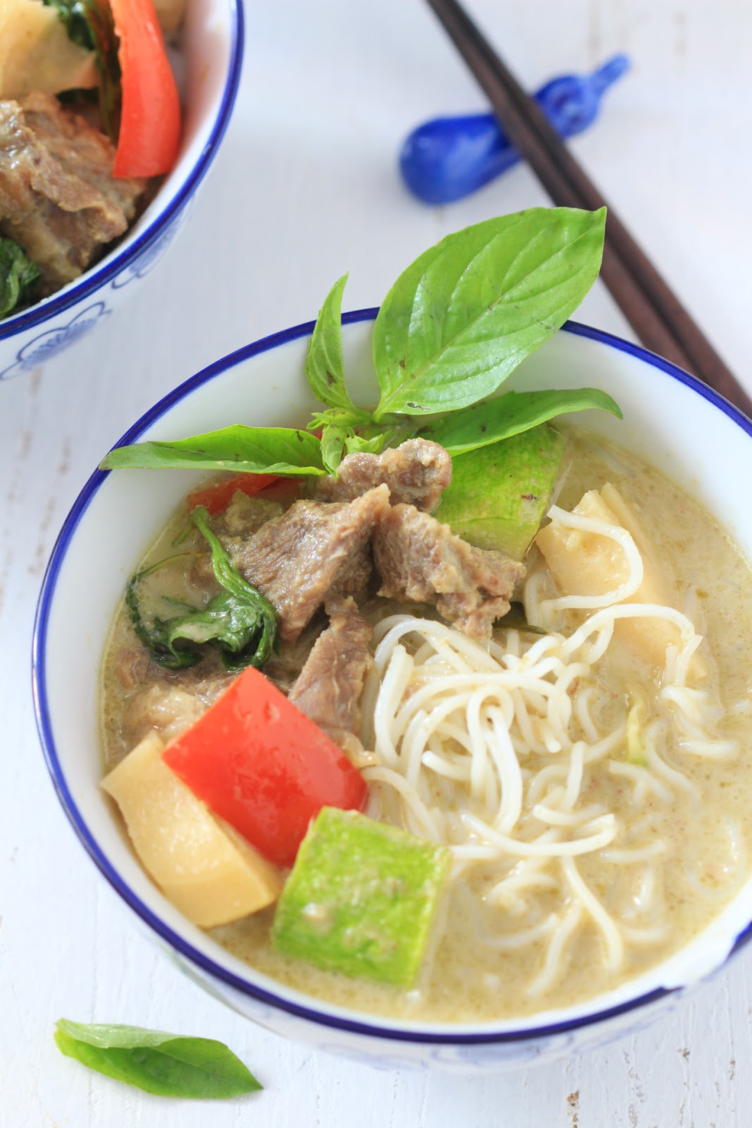 Thai green beef curry