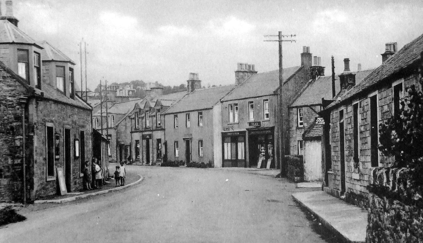 Tour Scotland Old Photograph Main Street West Linton Scotland