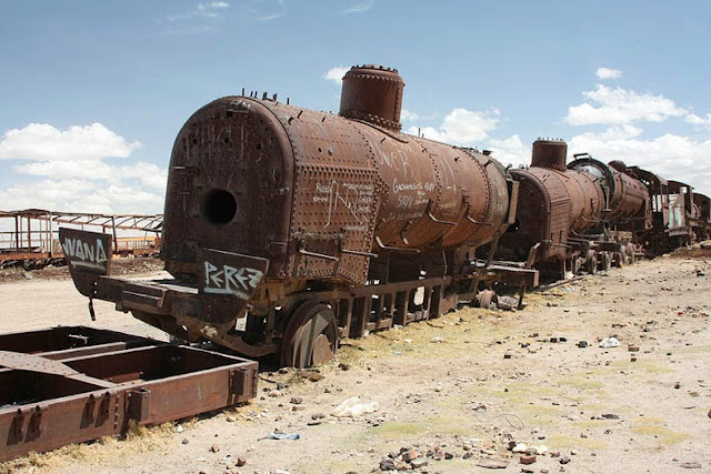 El Cementerio de Trenes en Bolivia