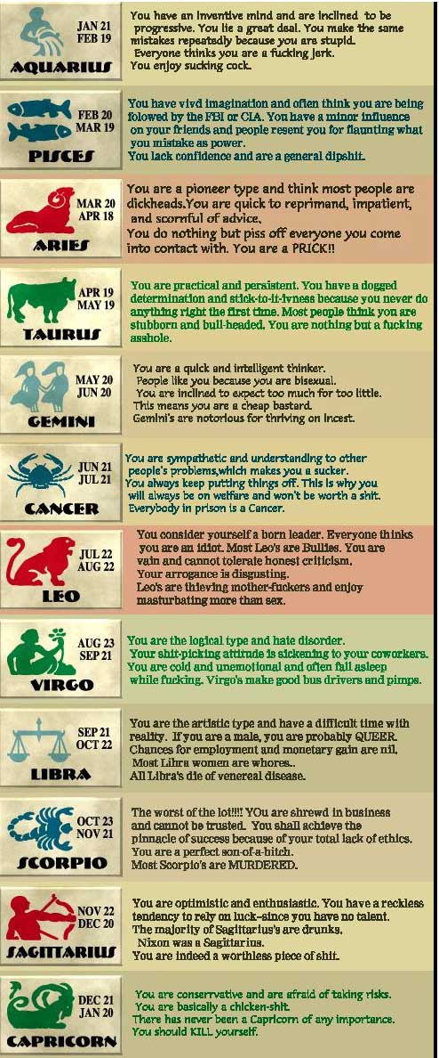 Sex star signs
