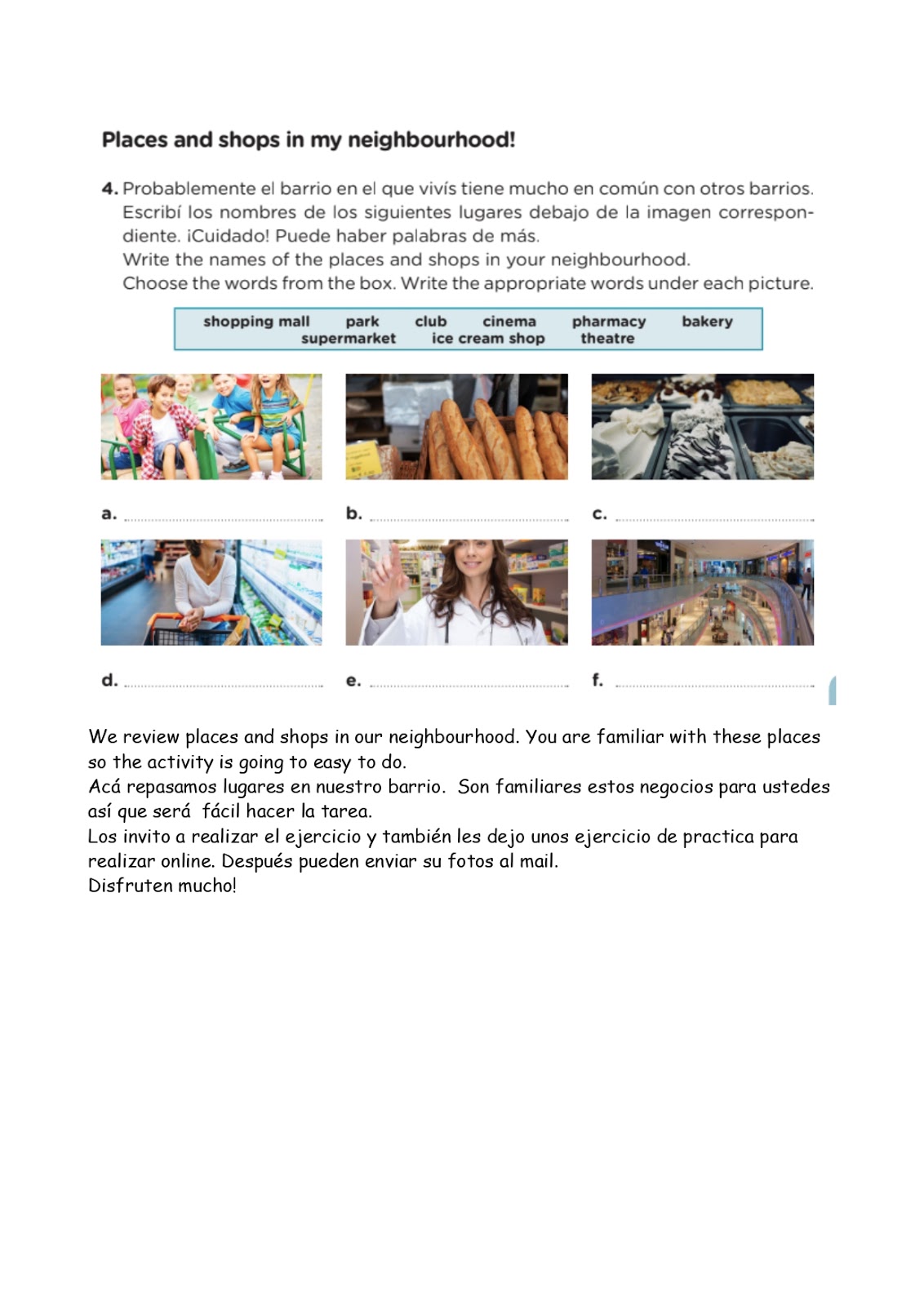 QUINTO GRADO 5to A y 5to B Ingles