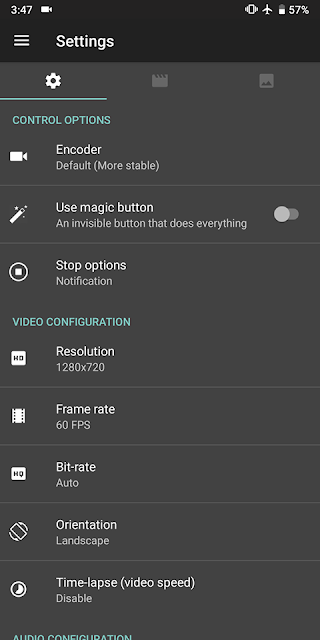 Setting AZ Screen Recorder Setting AZ Screen Recorder