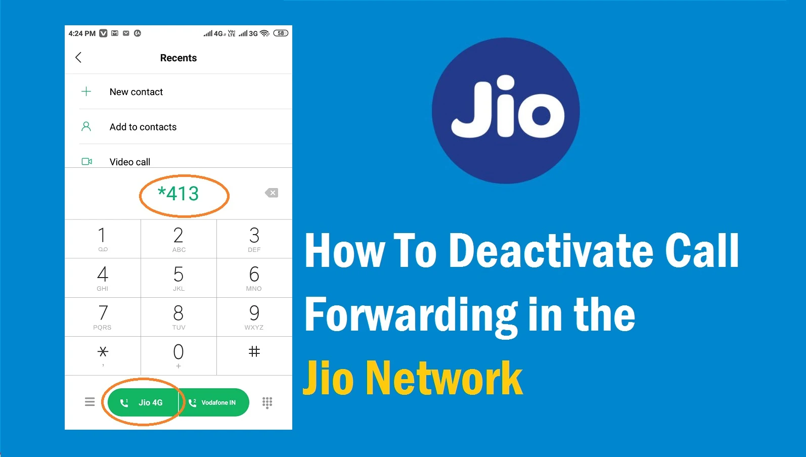 How to deactivate call forwarding in the Jio network