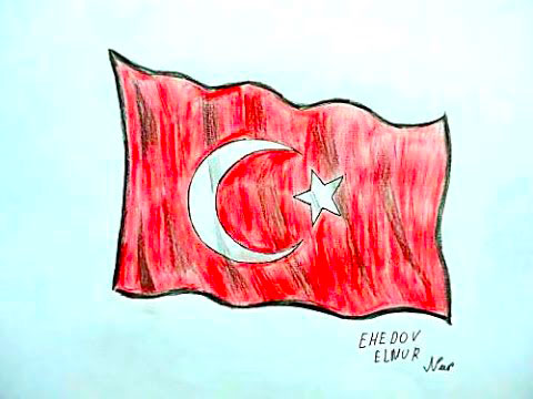 turk bayragi resimi cizme yarismasindaki gorseller 11