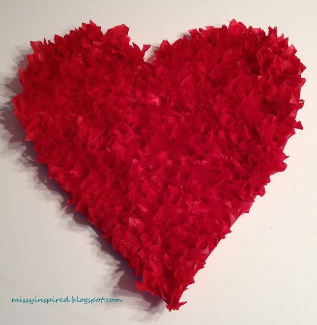Missy Inspired: Valentine's Day Tissue Paper Heart