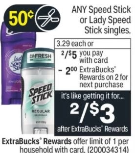 Speed Stick or Lady Speed Stick Speed Stick or Lady Speed Stick