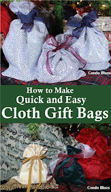 how to make quick and easy cloth gift wrap bags