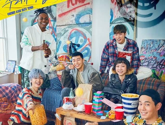 park saeroyi bersama teman satu tim restoran danbam itaewon class