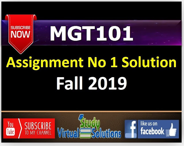 Mgt101 financial accounting assignment 1 solution 2019 picture