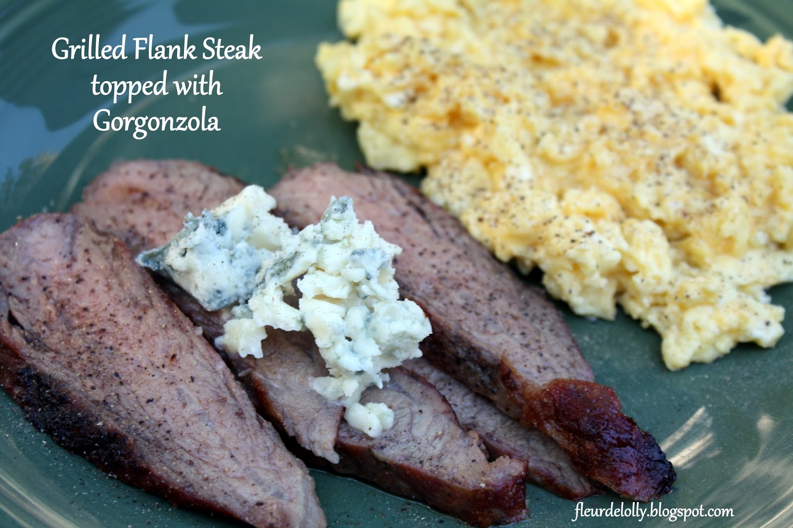 Fleur de Lolly Weekend Steak and Eggs Grilled Flank Steak toppped