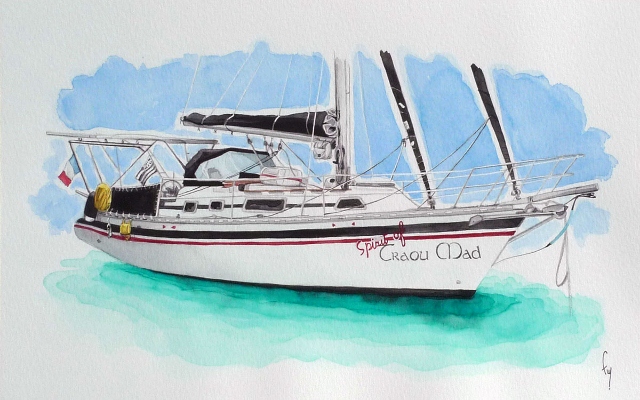 Spirit Of Traou Mad Peinture à Leau Pour Joli Bateau