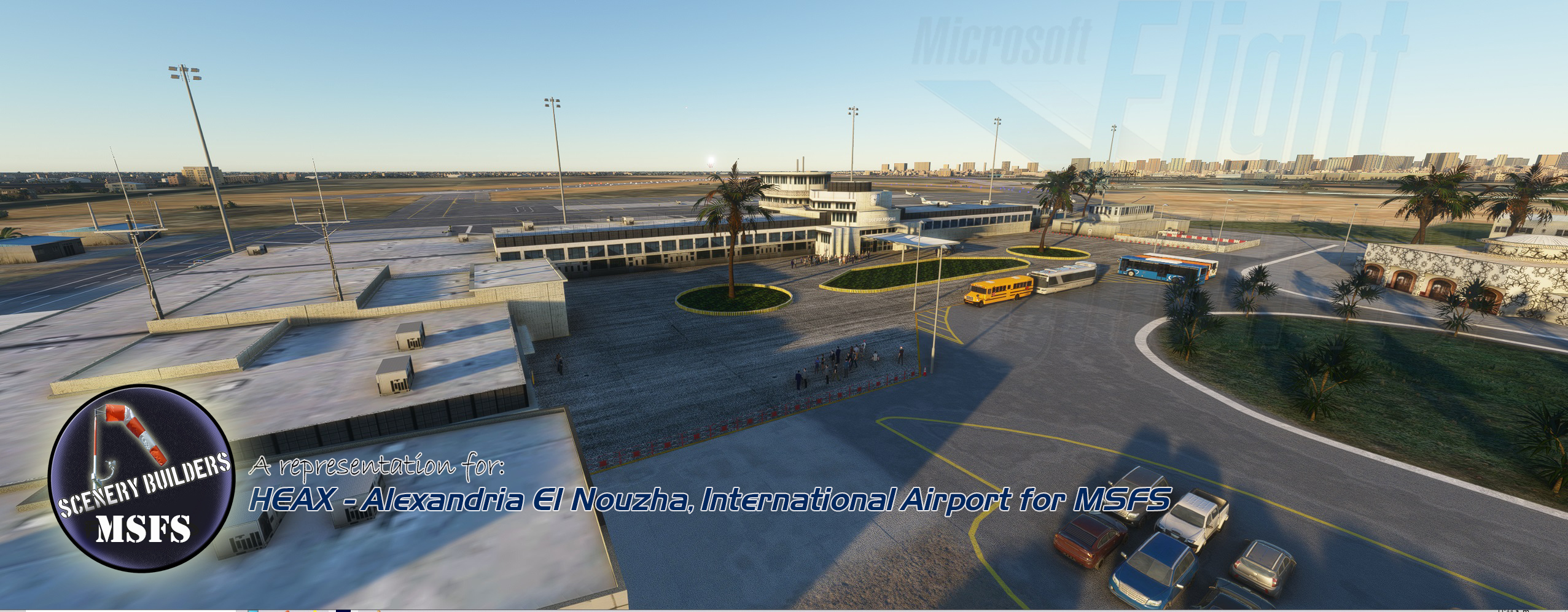 FSX, P3D, MSFS scenerybuilders. HEAX Alexandria El Nouzha Airport MSFS
