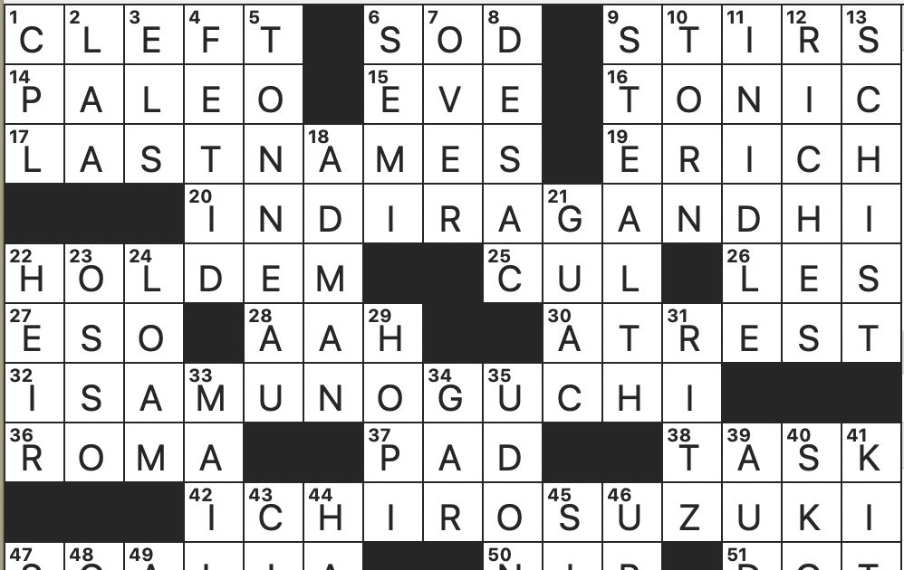 rex parker does the nyt crossword puzzle red cube sculptor with an eponymous museum in new york wed 10 13 21 colosseo locale fashion designer and judge on project runway all stars