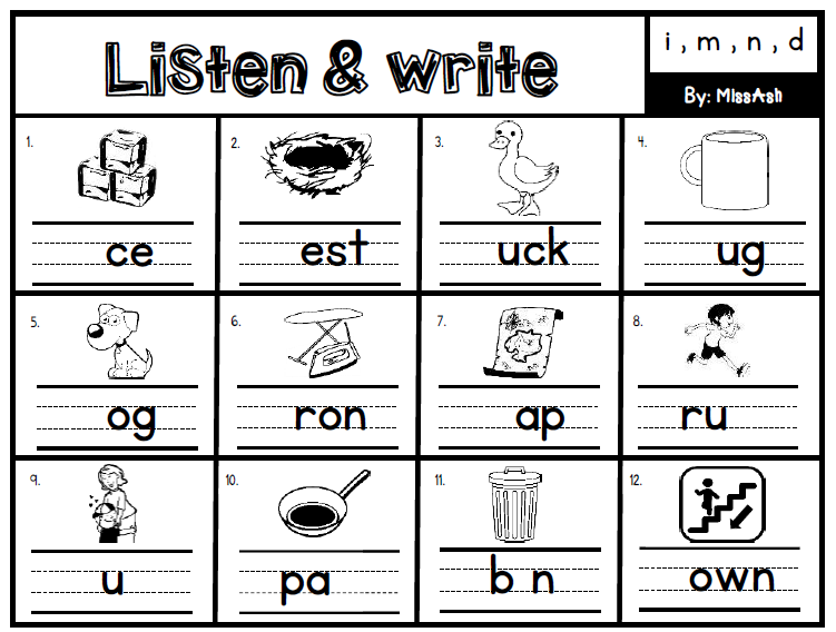 ASH THE TEACHER: Listen & Write Phonics Module