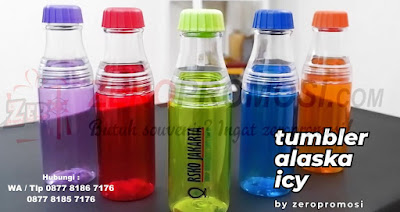 Tumbler Botol Minum Alaska ICY, Tumbler Plastik Alaska ICY Hydration Water Bottle, Souvenir botol Minum warna warni 600 ml