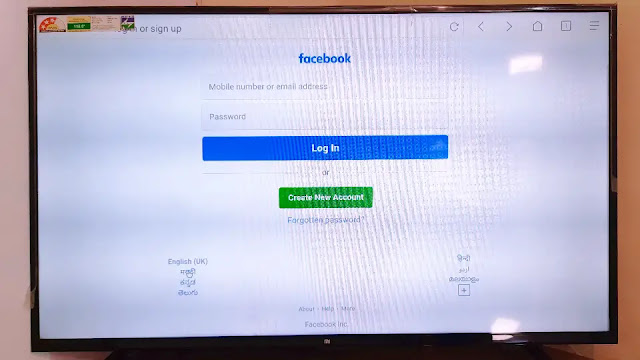 facebook in via web browser in android tv How to use facebook in android tv