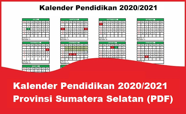 Kalender Pendidikan 2020/2021 Sumatera Selatan