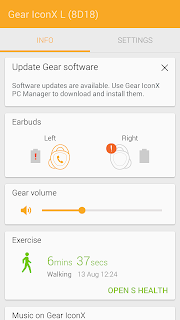 Samsung Gear IconX app - Info