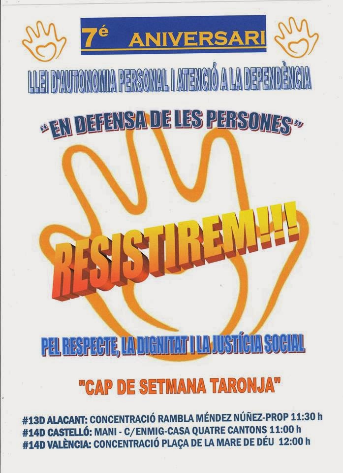 7º ANIVERSARIO DE LA LEY: Concentración Plaza la Virgen a las 12 horas