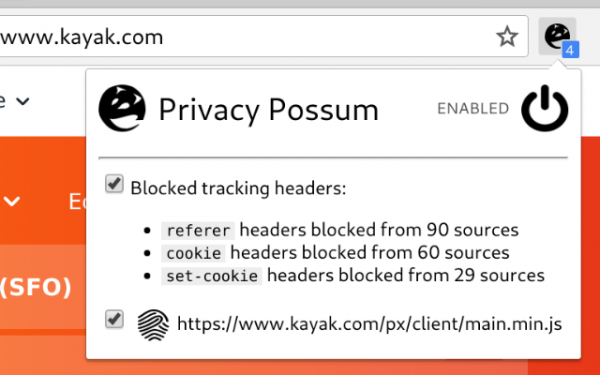 Privacidad Possum para Firefox y Chrome