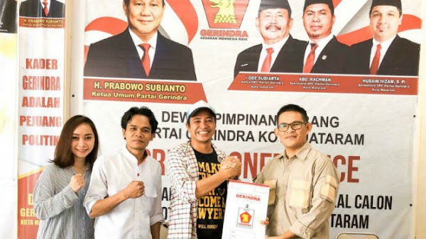 Ketua Projo Daftar Jadi Calon Wali Kota Mataram Lewat Gerindra