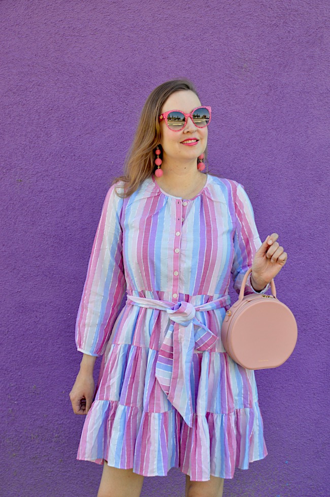 Hello Katie Girl Purple and Pink Dress