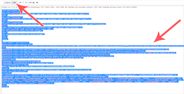 Cara memasang Widget Formulir Kontak pada Halaman Statis Cara Terbaru Menambahkan Formulir Kontak di Blog