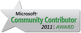 Microsoft Community Contributor Award!