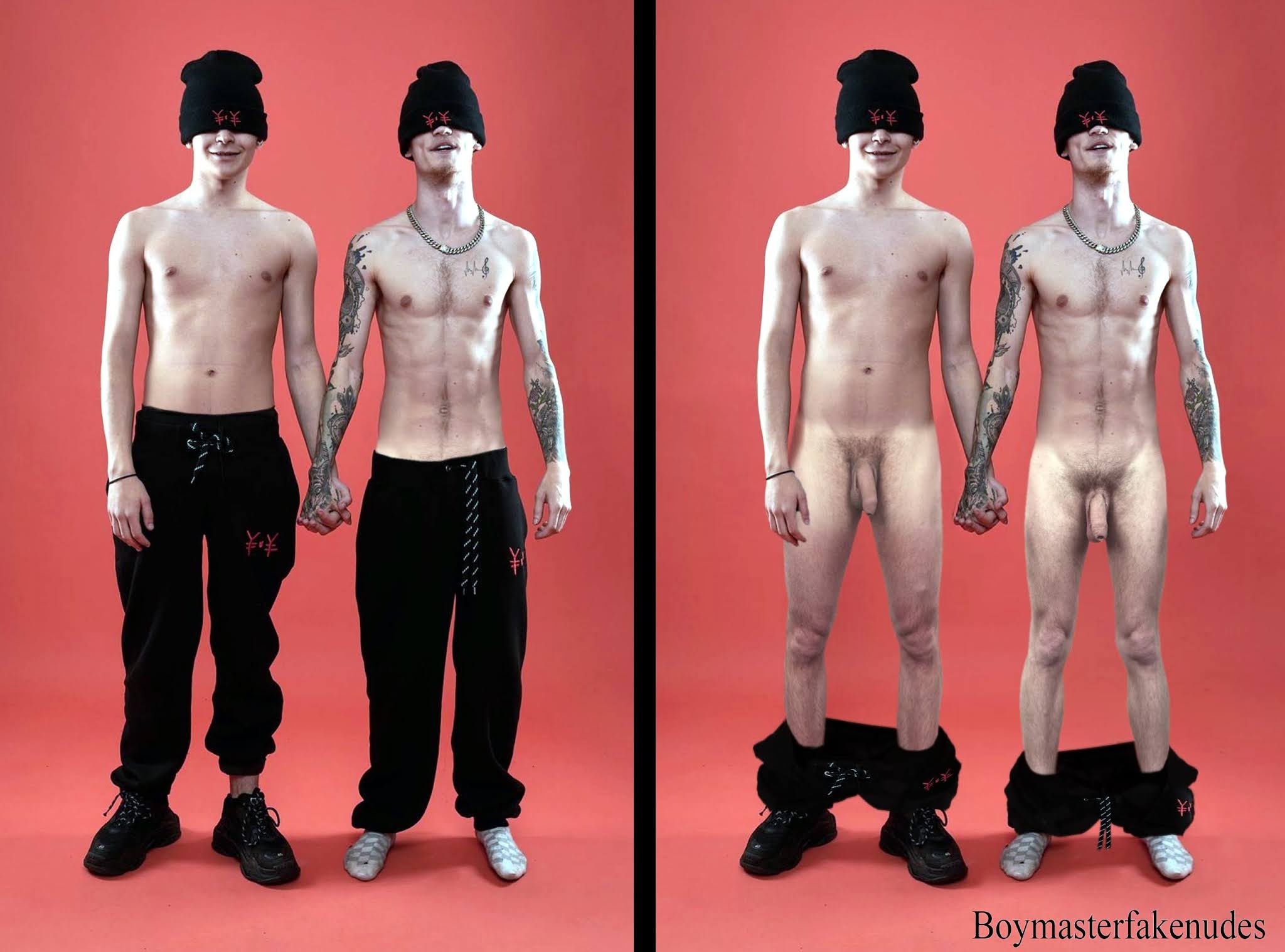 Boymaster Fake Nudes: Pop duo Bars and Melody , Leondre Devries and Charlie  Lenehan cock shots