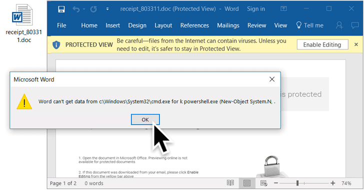 unpatched microsoft word dde exploit being used in widespread ms office documents