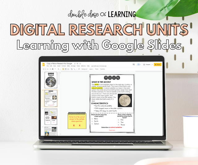 Digital Research Units for Elementary, Google Units, Google Lessons, Learning with Google Slides