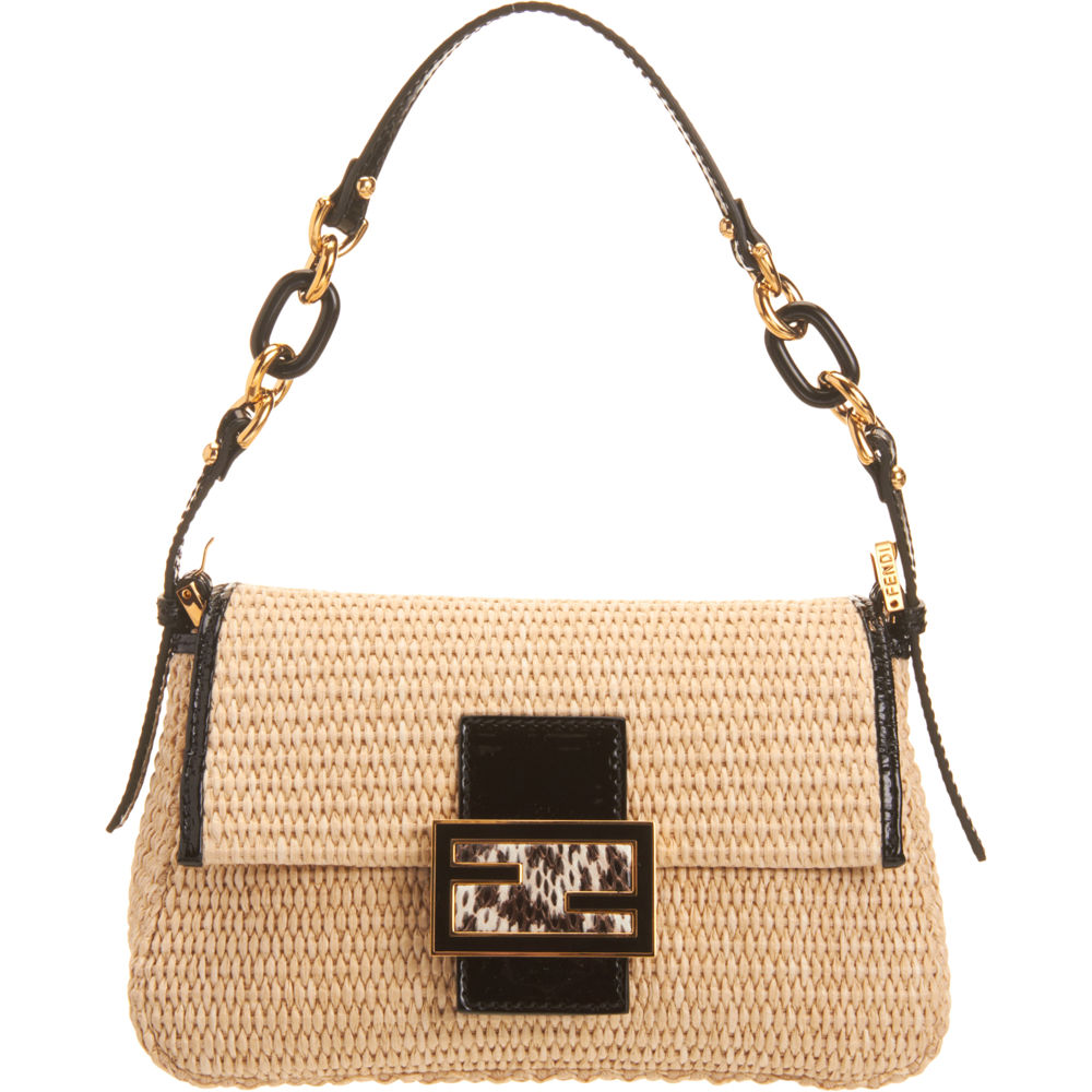 Fendi Forever Mini Mama Straw Shoulder Bag : All About Shoes & Accessories