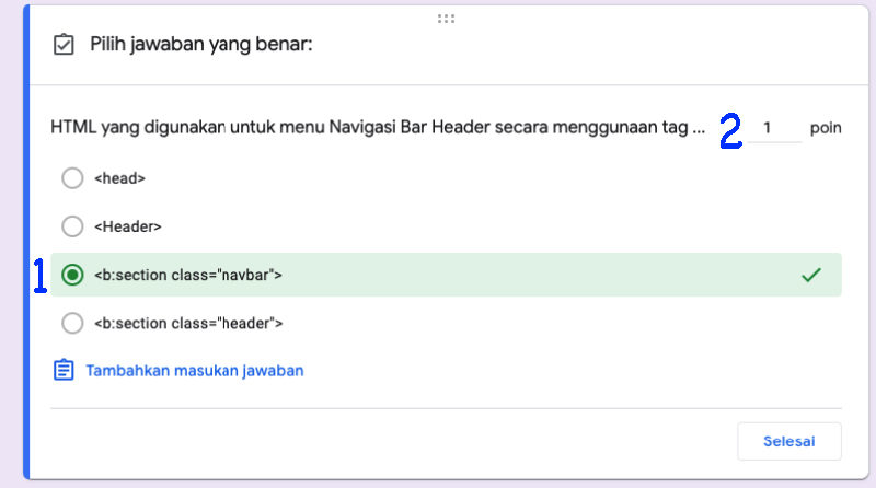 Cara Membuat Kuis Online Menggunakan Iframe dan Google Form membuat pilihan Cara Membuat Kuis Online Menggunakan Iframe dan Google Form membuat Distraktor