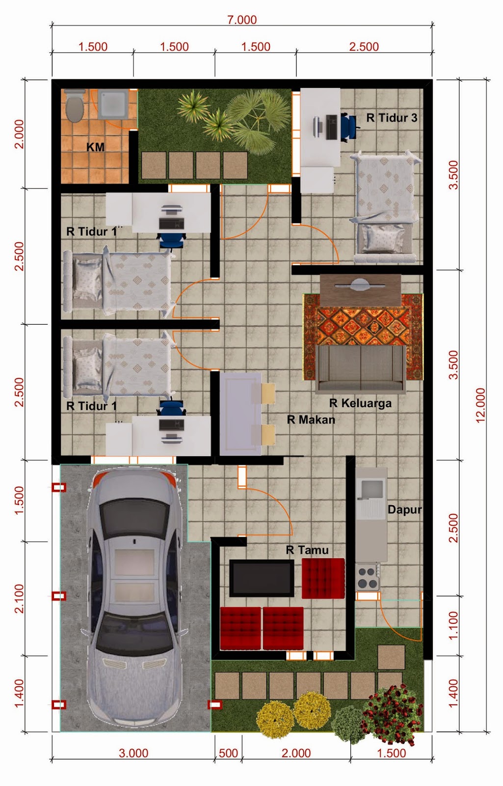 DESAIN RUMAH MINIMALIS PERUMAHAN GIRYA MAS SIDOARJO 0823 