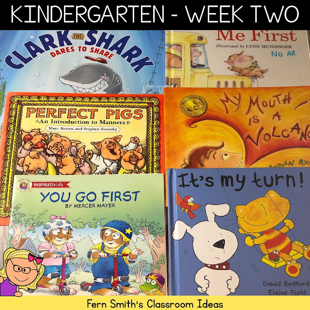 Kindergarten Week Two Themes and Ideas to Help Beginning Teachers in Their New Classrooms. #FernSmithsClassroomIdeas