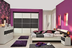 purple paint bedroom colors curtains wall painting accessories