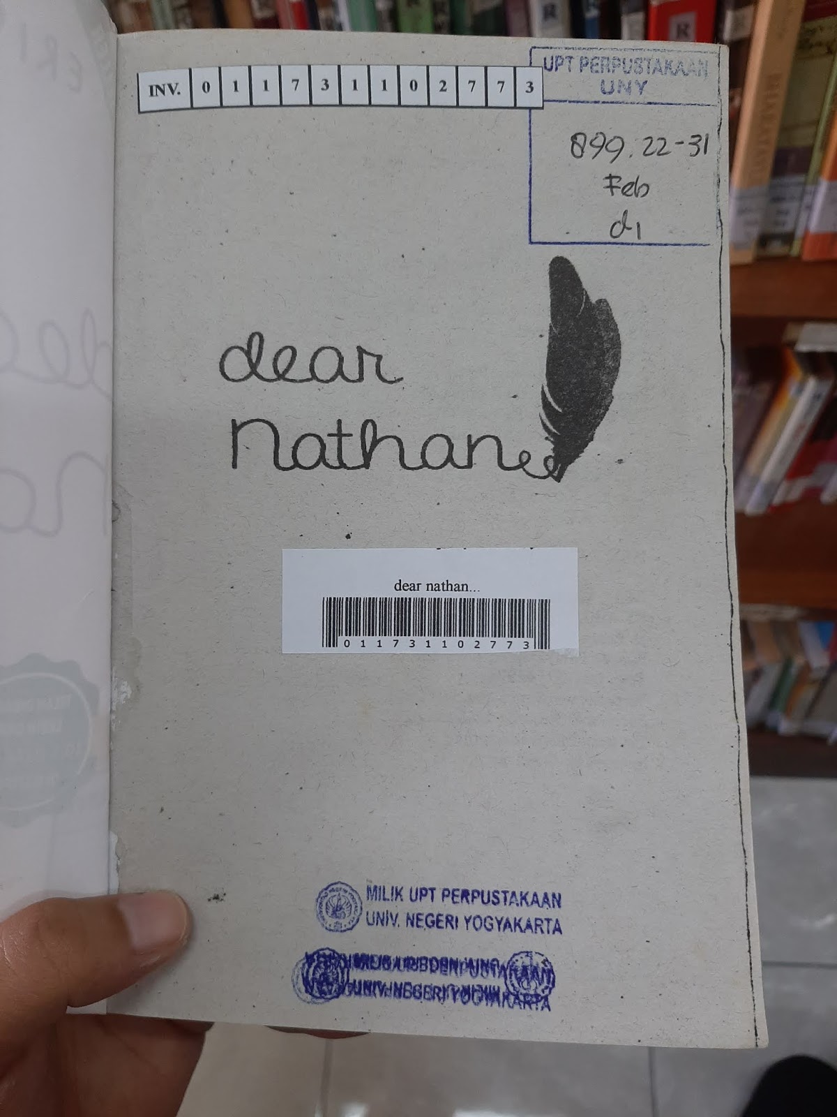 Resensi Novel Dear Nathan