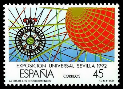 Sevilla - Filatelia - Expo 92 - 1988 (45 pta.)