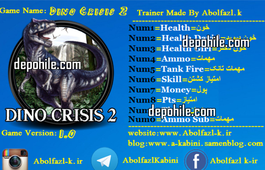 Dino Crisis 2 (PC) Sınırsız Para, Mermi +10 Trainer Hilesi İndir