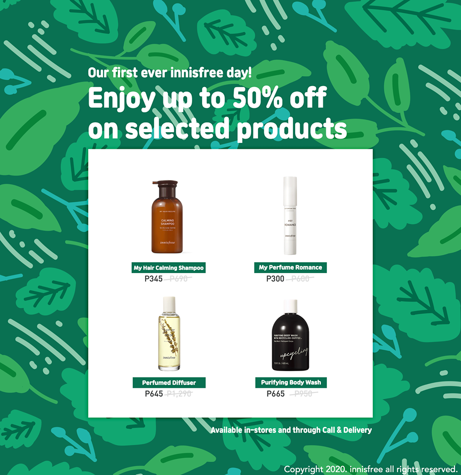 Manila Shopper The firstever Innisfree Day SALE JulyAug 2020